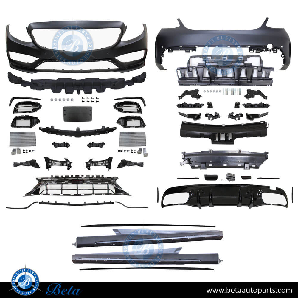 Body Kit AMG C63 Look for Mercedes C-Class W205 2019-2021 models Body Kit AMG C63 Look for Mercedes C-Class W205 2019-2021 models